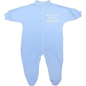 Me and my Mum Love Daddy baby Sleepsuit Babygro Newborn,0-3,3-6,6-9,9-12 months