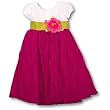 Jona Michelle Infant Girls Fuchsia And White Lattice Top And Crinkle Dress