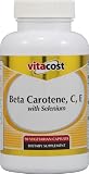 Vitacost Beta Carotene, C, E with Selenium -- 90 Vegetarian Capsules
