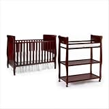 Ashleigh Classic 4-in-1 Convertible Crib Nursery Set in Cherry