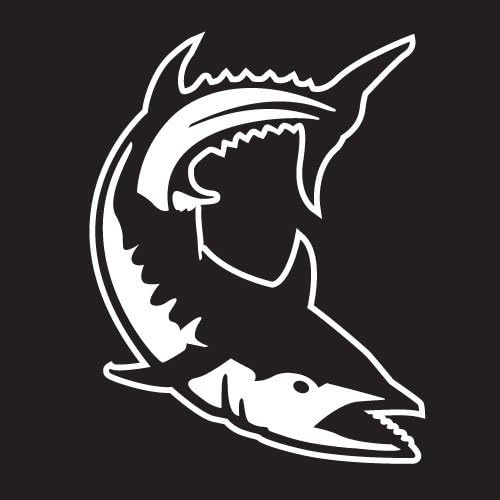 Orange Wahoo Fish Vinyl Decal Sticker