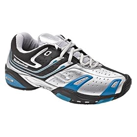 Buy Babolat Babolat Team All Court 4 Mens Reverse Silver Black Blue (WIDTH: Medium, SHOE SIZE:10) by Babolat