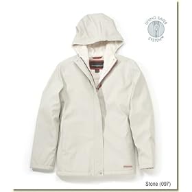 Weatherproof - Ladies Fleece Lined Stone Colored Raincoat by Weatherproof
