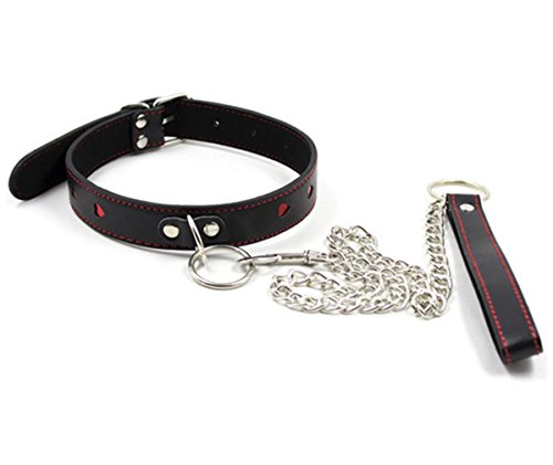 mywaxberry black leather body harness slave bondage bdsm sexy collar with leading rope