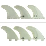 Fiberglass Reinforced Polymer Surfboard Fins - Thruster (3 Fins) FCS or Futures Sizes, Choose Color