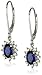 Amazon Collection Sterling Silver Created-White Sapphire Drop Earrings