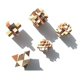 Wooden Brain Teaser Puzzles Set of 3 Assorted Eco Friendly Toy ~ DDHQ