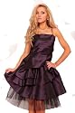 Edles Kleid Cocktailkleid Abendkleid lila, rot o. schwarz Corsagen Form Petticoat Stil 60er Jahre