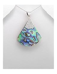 Shell Pendant Necklace In 92.5 Sterling Silver