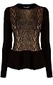 Coated Cable Knit Top