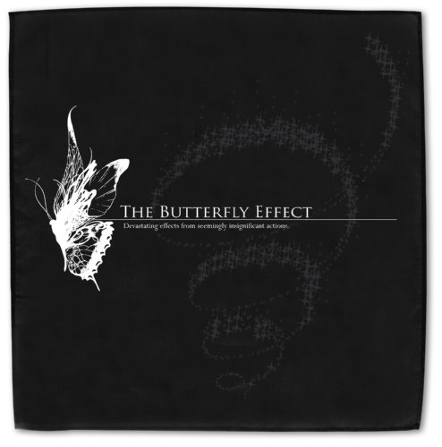 Wrag Gear Handkerchief Collection - Butterfly Effect (Black fabric, Nominal size 17