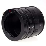 Neewer Macro Extension Tube Set for Canon EOS mount XTi XSi XS T1i T2i XT Kiss X4 1D 5D 5DII 30D 40D 50D 7D 450D 1000D