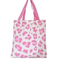 Cotton Fashion Shopper Bag Leopard / Animal Print Pink & White