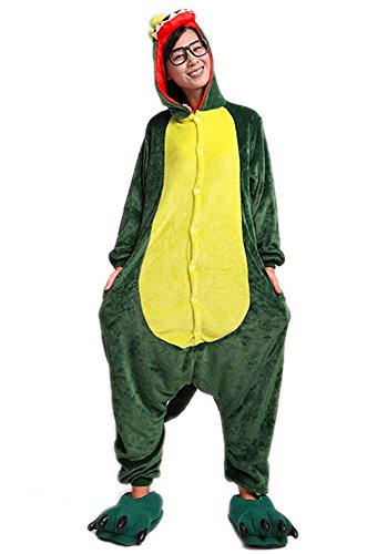 LATH.PIN Unisex Adult Kigurumi Onesie Dragon Dinosaur Pajamas Halloween Costume