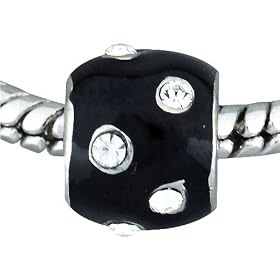 Buy Black Faux Pearl Dangle European Charm Beads Gemstone - Pandora Bead and Bracelet Compatible by Pugster