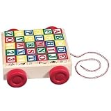 Melissa & Doug Classic abc 123 Building Block Cart