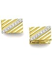 14k Gold and Diamond 'Across' Cufflinks