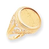41hXb4wzOEL. SL160  14k Gold 1/10th American Eagle Coin Ring