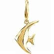 Yellow Gold Angel Fish Charm