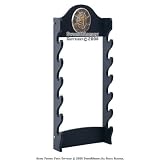 Deluxe 6 Tier Wall Mounted Sword Display Stand w/ Word