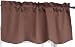 Eclipse Canova 42-Inch by 19-Inch Thermaback Blackout Scallop Valance, Chocolate