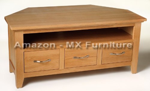 Buy New Cambridge Solid Oak Large Corner TV Unit Stand Special Price Buy New Cambridge Solid Oak Large Corner TV Unit Stand Promo Offer