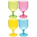 French Bull Glitter Acrylic Goblet Set, Set of 4