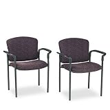 Pagoda® Fan Back Stacking Chair with Arms, Bluestone Fabric, Carton of 2 (HON4071BP90T) Category: Stacking Chairs