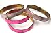 Dual Color Mother of Pearl and Brass Bangle Set
