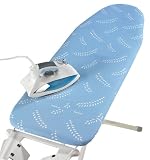 Wenko 1201633100 Bügeltischbezug Air Comfort XL - 4 mm Komfortpolsterung, Baumwolle, XL - 140 x 45 cm, blau-weiß