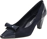 Bella Vita Women's Entertain II Pump,Navy Suede/Patent,11 B US
