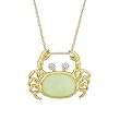 FOJO's 10K Green Jade Crab Pendant