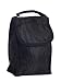 Lunch Cooler Bag with Clear Id Pocket on Back Folds Flat for Storage, Black
