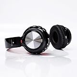 Inepo Bluetooth Wireless Foldable Headphone Stereo - iNepo Bth1 Bluetooth Wireless Foldable Headphone Stereo Hifi Player with Mic Support Tf Card (Black-red(D18))