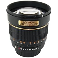 Rokinon 85M-N 85mm F1.4 Aspherical Lens for Nikon (Black)