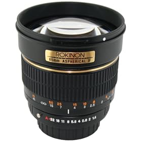 Rokinon 85M-C 85mm F1.4 Aspherical Lens for Canon (Black) by Rokinon