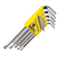 Bondhus 16937 Set of 13 Balldriver L-wrenches with BriteGuard Finish, Long Length, sizes .050-3/8-Inch