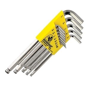 Bondhus 16937 Set of 13 Balldriver L-wrenches with BriteGuard Finish, Long Length, sizes... by Bondhus