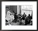 Hotel Northampton Barber Doing Business as Guests for Smith College Supper Dance Wait Their Turn Framed Art Poster Print by Alfred Eisenstaedt, 22x18