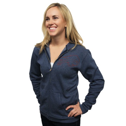 NFL Women's Buffalo Bills Vintage Hooded Sweatshirt (New Navy , Large )