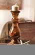 Recycle Glass 15.75" Candle Holder, Sand Painted Alabaster