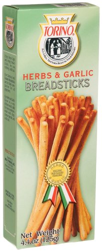 Torino Herbs & Garlic Regular Breadsticks, 4.4-Ounce Boxes (Pack of 12) by Torino