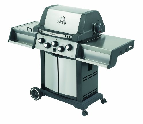 Broil King Model 986787 Signet 90 Natural Gas 44,000 BTU Gas BBQ Grill with Side Burner and Rear Rotisserie Burner