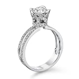 1 1/2 ct, D Color, SI1 Clarity, Certified, Round Cut, Diamond Engagement Ring in Platinum