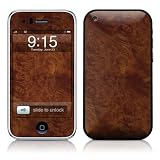 Dark Burlwood Design Protector Skin Decal Sticker for Apple 3G iPhone / iPhone 3GS 3G S