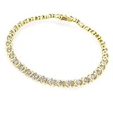 14K Yellow Gold 2 Carat Diamond Tennis Bracelet 7
