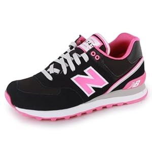 New Balance Stadium Jacket 574 WL574SJB Zapatillas Deportivas de Ante Negras y Rosas - 39