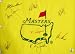 Masters Multi-Signed Flag with 8 Signatures Of PGA Golfers