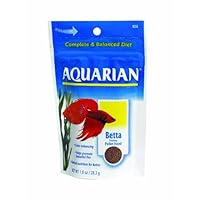 Aquarian Betta Fish Pellet Food, 1-Ounce