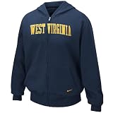 Nike West Virginia Mountaineers Youth Navy Blue Arched Lettering Full Zip Hoody Sweatshirt